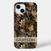 Gepersonaliseerde camouflage van herfstbladeren Case-Mate iPhone case (Achterkant)