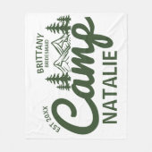 Gepersonaliseerde Camp Bach Bachelorette Party Cus Fleece Deken (Voorkant)