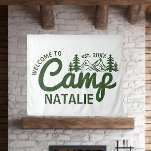 Gepersonaliseerde Camp Bach Bachelorette Party Cus Wandkleed