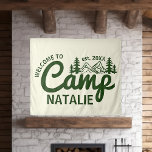 Gepersonaliseerde Camp Bach Bachelorette Party Cus Wandkleed<br><div class="desc">Dompel uzelf onder in de rustieke charme van uw Camp Bachelorette Party met onze gepersonaliseerde Camp Bach Bachelorette Party Custom Tapestry. Dit wandtapijt is meer dan alleen een decoratief stuk; het is een symbool van het ongetemde avontuur dat u en uw mede-avonturiers te wachten staat. Het is met zorg vervaardigd...</div>