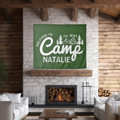 Gepersonaliseerde Camp Bach Bachelorette Party Cus Wandkleed