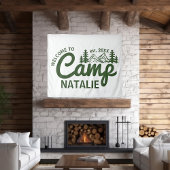 Gepersonaliseerde Camp Bach Bachelorette Party Cus Wandkleed