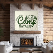 Gepersonaliseerde Camp Bach Bachelorette Party Cus Wandkleed