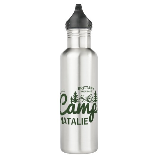 Gepersonaliseerde Camp Bach Bachelorette Party Cus Waterfles (Rechts)