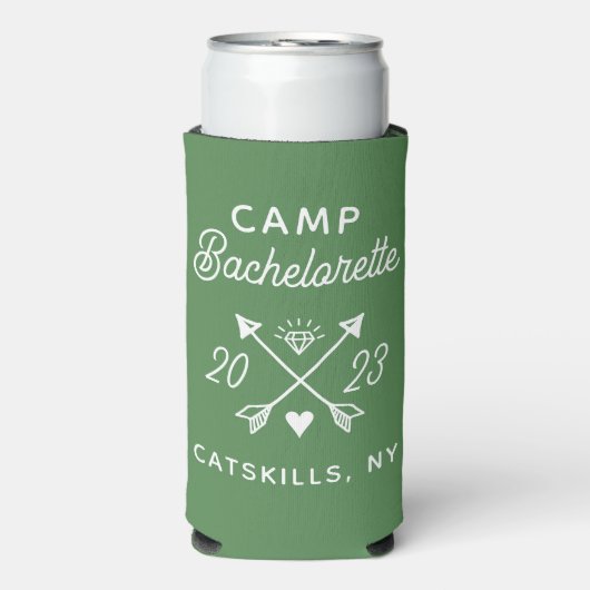 Gepersonaliseerde Camp Bach Crew Bachelorette Seltzer Blikjeskoeler (Seltzer Voorkant)