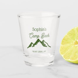Gepersonaliseerde Camp Bach Mountains Green Shot Glas