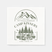 Gepersonaliseerde Camp Bachelorette Berg Servet (Voorkant)