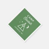 Gepersonaliseerde Camp Bachelorette Flanel Servet (Hoek)