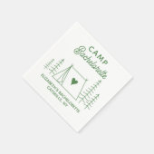 Gepersonaliseerde Camp Bachelorette Leuke Tent Servet (Hoek)