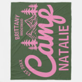 Gepersonaliseerde Camp Bachelorette Party Bruidsme Fleece Deken (Voorkant)