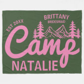 Gepersonaliseerde Camp Bachelorette Party Bruidsme Fleece Deken (Voorkant (Horizontaal))