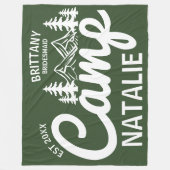 Gepersonaliseerde Camp Bachelorette Party Bruidsme Fleece Deken (Voorkant)