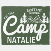 Gepersonaliseerde Camp Bachelorette Party Bruidsme Fleece Deken (Voorkant (Horizontaal))