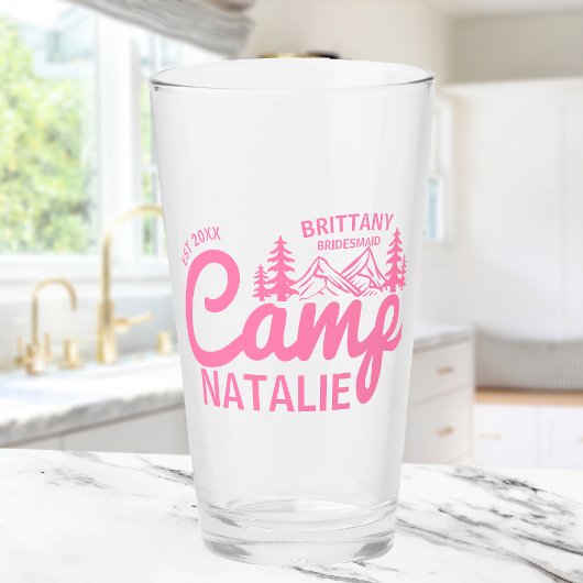 Gepersonaliseerde Camp Bachelorette Party Bruidsme Glas