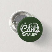 Gepersonaliseerde Camp Bachelorette Party Bruidsme Ronde Button 3,2 Cm (Voorkant /achterkant)