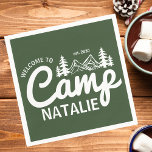 Gepersonaliseerde Camp Bachelorette Party Bruidsme Servet<br><div class="desc">Stel de perfecte tafel voor uw Camp Bachelorette Party met deze gepersonaliseerde bruidsmeisjes servetten, ontworpen om de geest van avontuur en vriendschap vast te leggen. Ideaal voor een glamping-thema uitje, deze aangepaste servetten brengen een vleugje elegantie in het wild met leuke personalisatie die de bruid en haar bemanning viert. Of...</div>