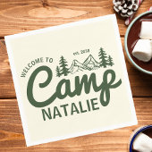 Gepersonaliseerde Camp Bachelorette Party Bruidsme Servet