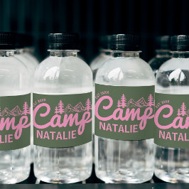 Gepersonaliseerde Camp Bachelorette Party Bruidsme Waterfles Etiket