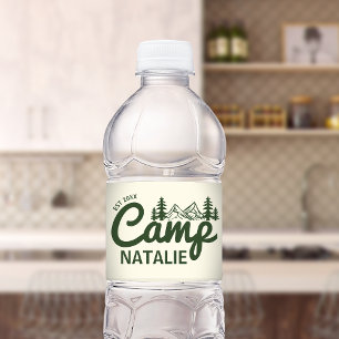 Gepersonaliseerde Camp Bachelorette Party Bruidsme Waterfles Etiket