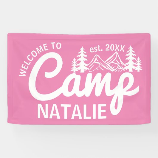 Gepersonaliseerde Camp Bachelorette Party Cool Wel Spandoek (Horizontaal)
