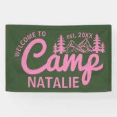 Gepersonaliseerde Camp Bachelorette Party Cool Wel Spandoek (Horizontaal)