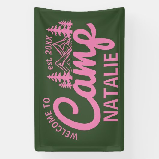 Gepersonaliseerde Camp Bachelorette Party Cool Wel Spandoek (Verticaal)