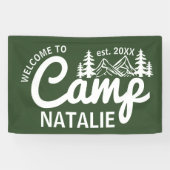 Gepersonaliseerde Camp Bachelorette Party Cool Wel Spandoek (Horizontaal)