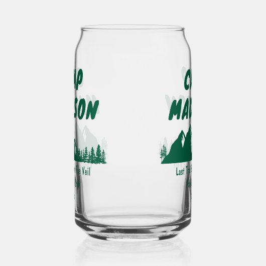 Gepersonaliseerde Camp Bachelorette Party Gift voo Blikvorm Glas (Links)