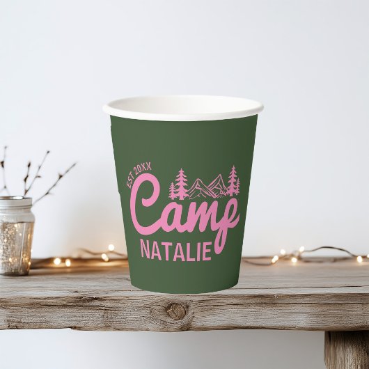 Gepersonaliseerde Camp Bachelorette Party Papieren Bekers