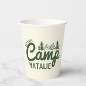 Gepersonaliseerde Camp Bachelorette Party Papieren Bekers (Voorkant)