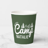 Gepersonaliseerde Camp Bachelorette Party Papieren Bekers (Voorkant)