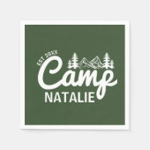 Gepersonaliseerde Camp Bachelorette Party Servet (Voorkant)