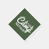 Gepersonaliseerde Camp Bachelorette Party Servet (Hoek)