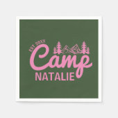 Gepersonaliseerde Camp Bachelorette Party Servet (Voorkant)