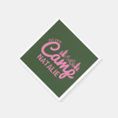Gepersonaliseerde Camp Bachelorette Party Servet (Hoek)