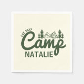Gepersonaliseerde Camp Bachelorette Party Servet (Voorkant)