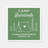 Gepersonaliseerde Camp Bachelorette Servet (Voorkant)