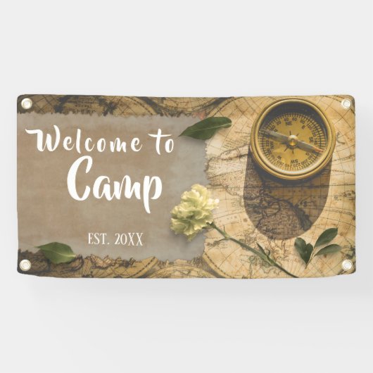 Gepersonaliseerde Camp Welcome Banner (Horizontaal)