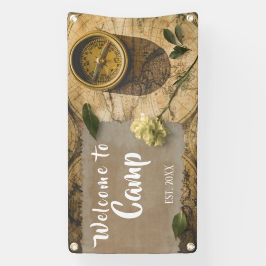 Gepersonaliseerde Camp Welcome Banner (Verticaal)