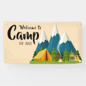 Gepersonaliseerde Camp Welcome Banner (Horizontaal)