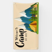 Gepersonaliseerde Camp Welcome Banner (Verticaal)