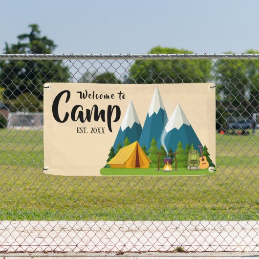 Gepersonaliseerde Camp Welcome Banner (Insitu)