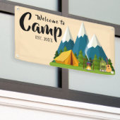 Gepersonaliseerde Camp Welcome Banner (Buitenkant Gebouw)