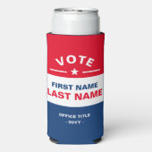 Gepersonaliseerde campagne US Election Koelbox Seltzer Blikjeskoeler (Seltzer Achterkant)