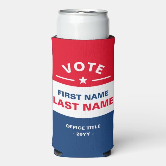 Gepersonaliseerde campagne US Election Koelbox Seltzer Blikjeskoeler (Seltzer Voorkant)