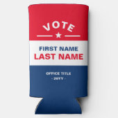 Gepersonaliseerde campagne US Election Koelbox Seltzer Blikjeskoeler (Achterkant)