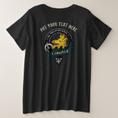 Gepersonaliseerde Campbell Clan Badge Adult Grote Maat T-shirt (Design achterkant)