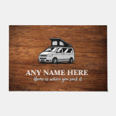 Gepersonaliseerde Camper van Brown deurmat (Voorkant)