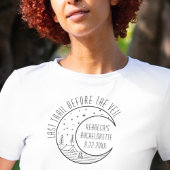 Gepersonaliseerde Camping Bachelorette Party Moon  T-shirt