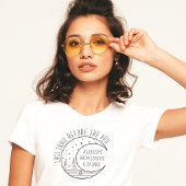 Gepersonaliseerde Camping Bachelorette Party Moon  T-shirt